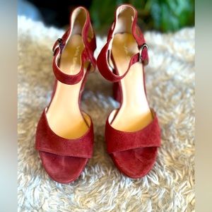Via spiga  suede platforms